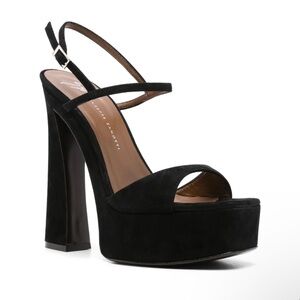 NWT GIUSEPPE ZANOTTI SILVY IN BLACK SUEDE SZ 39